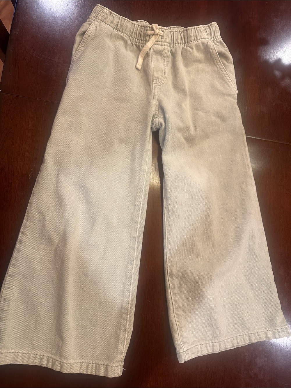 Cat & Jack Mint Green Wide-Leg Drawstring Kids Pants